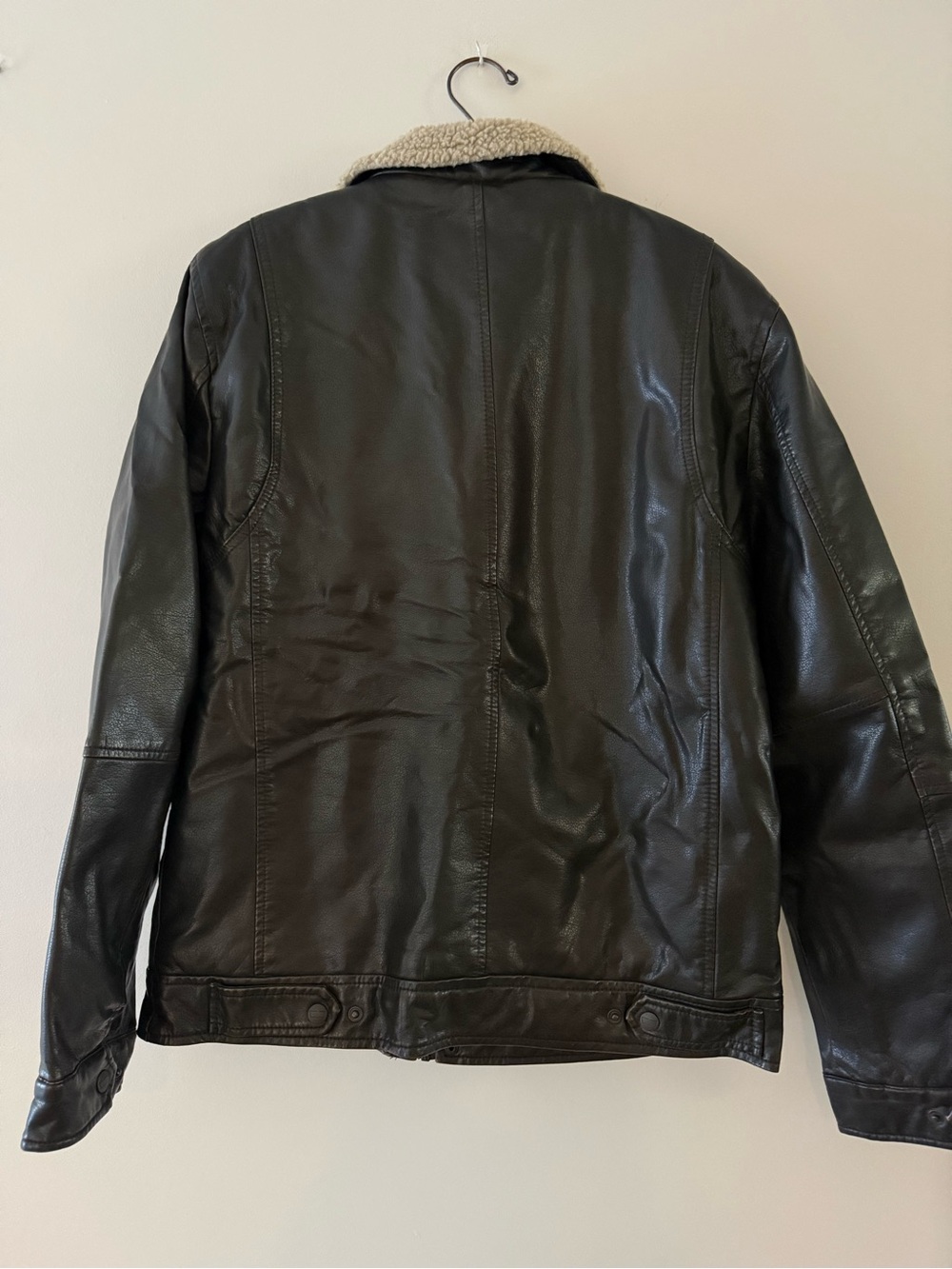 NWT✨ Levi’s Men’s Sherpa Lined Faux Leather Jacket Brown Medium M - Picture 7 of 8